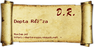 Depta Róza névjegykártya